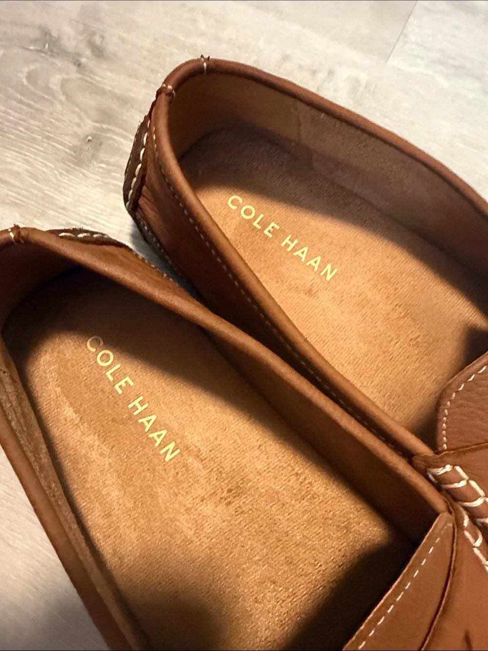 Cole Haan Men’s Tan Leather Penny Loafers